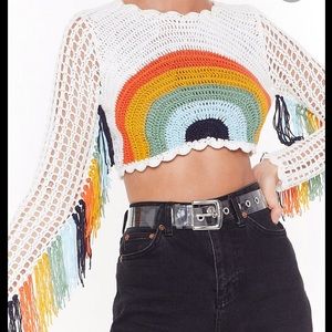 Nasty Gal Crochet Sweater